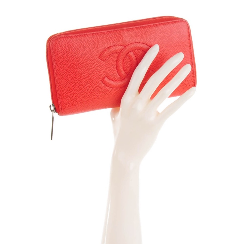 Chanel Caviar Large Timeless CC Zip Around Wallet